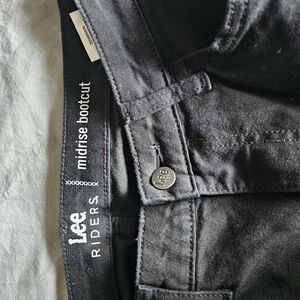 LEE midrise boot cut black jeans size 10 brand new